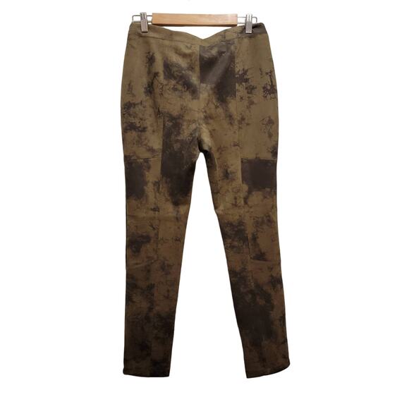 Tahari Faux Leather Suede Leggings Tie Dye Medium #058 - Picture 2 of 8